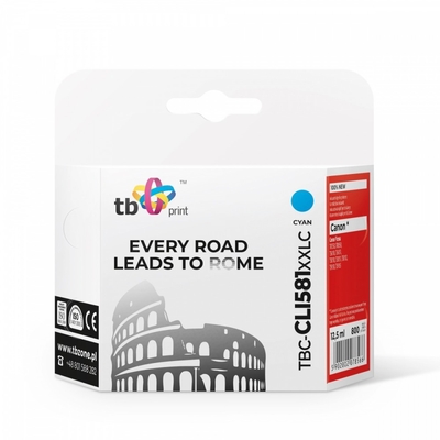 Product Μελάνι Συμβατό Tb Print Για Canon Cli-581xx L Tbc-Cli581xxlc Cyan base image