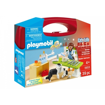 Product Playmobil Figurines Set Vet Visit Carry Case base image