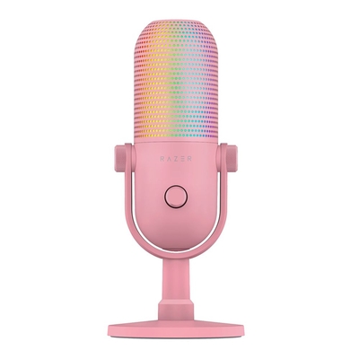 Product Μικρόφωνο Razer SEIREN V3 CHROMA - QUARTZ - RGB USB Condenser - Gain Limiter - Build-in Shock Absor base image