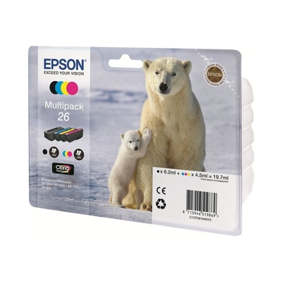 Product Μελάνι Epson 26 Multipack - 4Pack - Black, yellow, Cyan, Magenta - Original base image