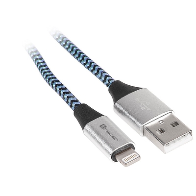 Product Καλώδιο USB Tracer 2.0 iPhone AM lightning 1,0m Black-blue base image