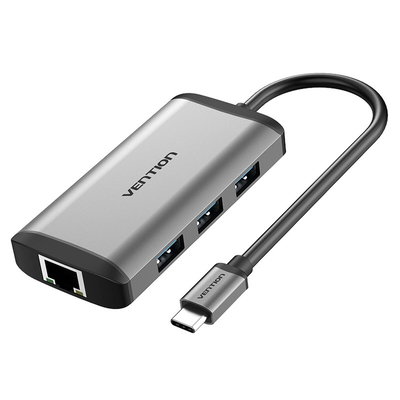 Product USB Hub Vention CNCHB Μαύρο Γκρι base image