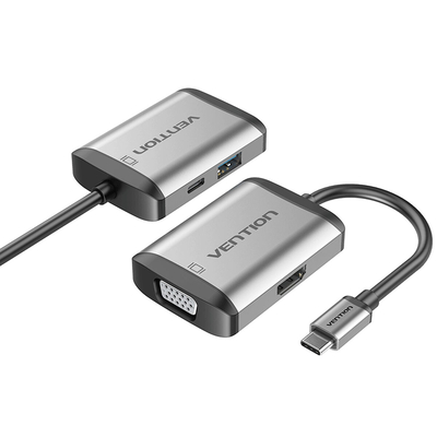 Product USB Hub Vention TFAHB Γκρι base image