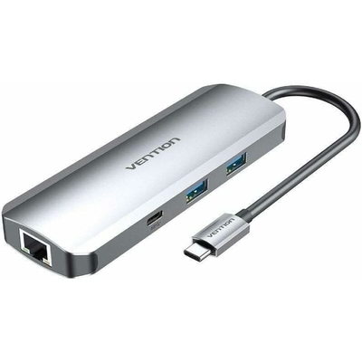 Product USB Hub Vention TOMHB 100 W Ασημί base image
