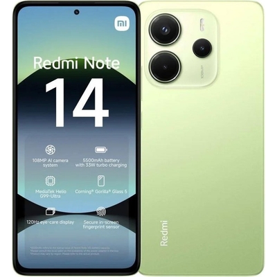 Product Smartphone Xiaomi Redmi Note 14 6+128GB DS 4G Lime Green base image