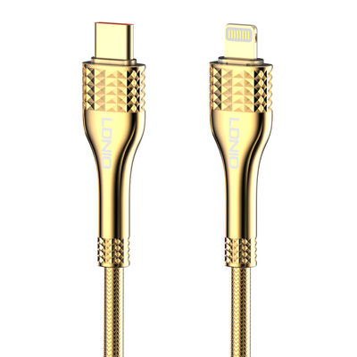 Product Καλώδιο Lightning Ldnio σε USB-C LC651I, 30W, 1m, χρυσό base image