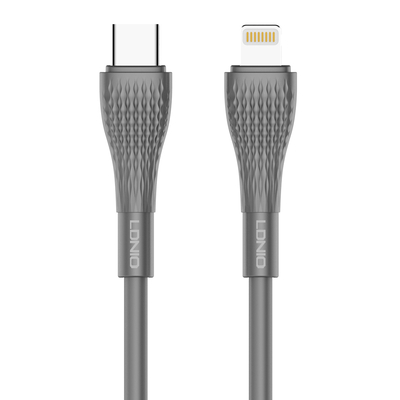 Product Καλώδιο Lightning Ldnio σε USB-C LC671I, 30W PD, 1m, γκρι base image