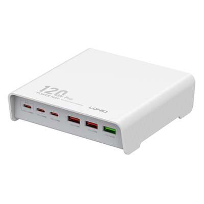 Product Βάση Φόρτισης Ldnio Q605, 3x USB-C & 3x USB, 120W, PD/QC, λευκός base image