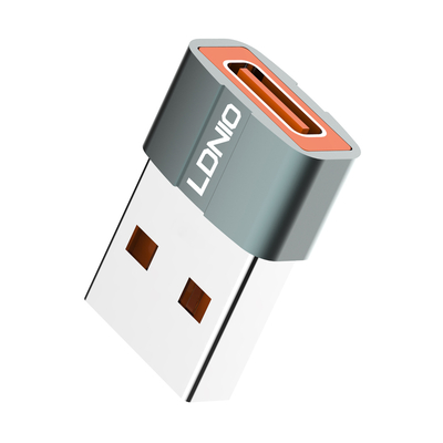 Product Αντάπτορας USB Ldnio σε USB-C LC150, αρσενικό σε θηλυκό, γκρι base image