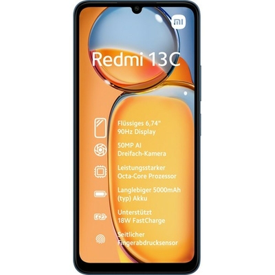 Product Smartphone Xiaomi Redmi 13C MZB0FT4EU 8GB RAM 256 GB base image