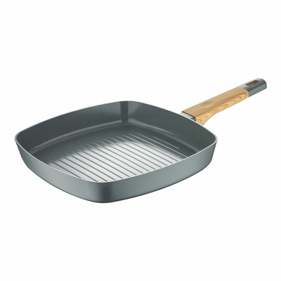 Product Τηγάνι Ψησίματος San Ignacio Earth Grey SG-6754 Γκρι Αλουμίνιο 28 x 28 cm base image