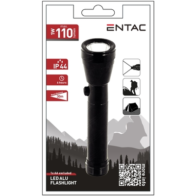 Product Φακός LED Entac 1W Αλουμινίου - AA base image