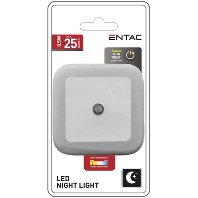 Product Φωτάκι Νυκτός Entac 0.5W Τετράγωνο Θερμό ʼσπρο base image