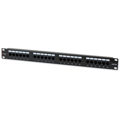 Product Patch Panel Techly UTP 24 Ports RJ45 Cat.5E I-PP 24-RU-C5ET base image