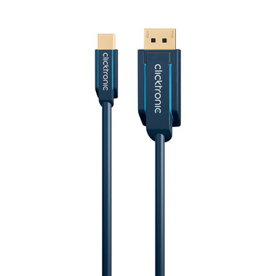 Product Καλώδιο DisplayPort Clicktronic σε DisplayPort Mini 70737, 1m, HD, μπλε base image
