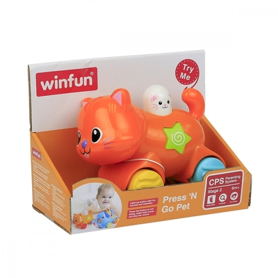 Product Βρεφικό Παιχνίδι Smily Play Animals Press and drive Cat base image