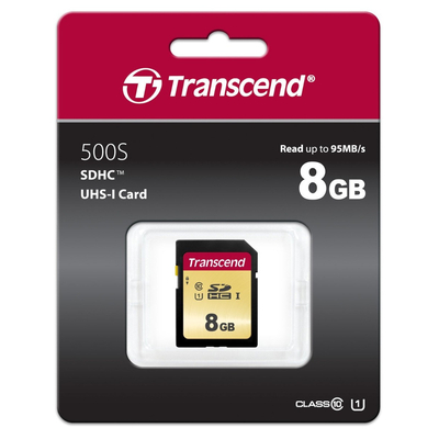 Product Κάρτα Μνήμης SDHC 8GB Transcend 500S Class 10 UHS-I U1 base image
