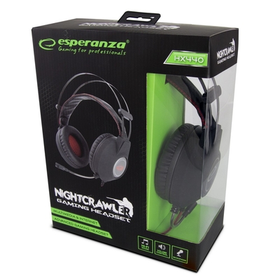 Product Headset Esperanza Stereo Gaming With Microphone Nightcrawler base image