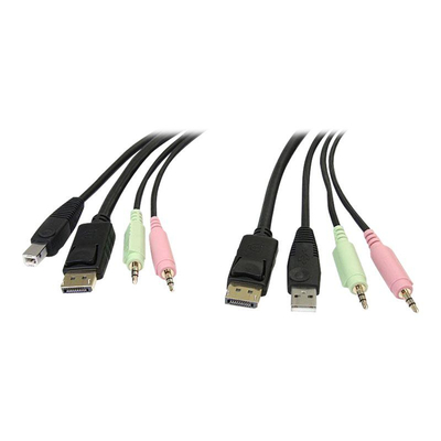 Product Καλώδιο KVM StarTech 1.8m 4-in-1 USB DisplayPort base image