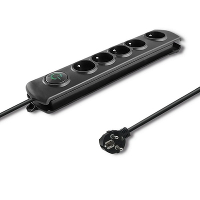 Product Πολύπριζο Ασφαλείας Qoltec 5 Sockets 3m Black base image