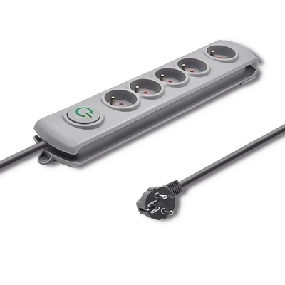 Product Πολύπριζο Ασφαλείας Qoltec 5 Sockets 3m Gray base image