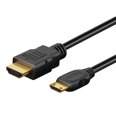 Product Καλώδιο Mini HDMI Goobay σε HDMI 74087 με Ethernet, 4K/60Hz, 18 Gbps, 3M, Μαύρο base image