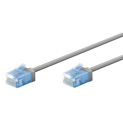 Product Καλώδιο Δικτύου Goobay 74225, CAT 6A U/UTP, slim, copper, 500MHz, 5m, γκρι base image