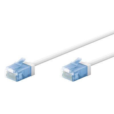 Product Καλώδιο Δικτύου Goobay 74300, Cat 6A U/Utp, Ultra Slim, Copper, 500Mhz, 7.5M, Λευκό base image