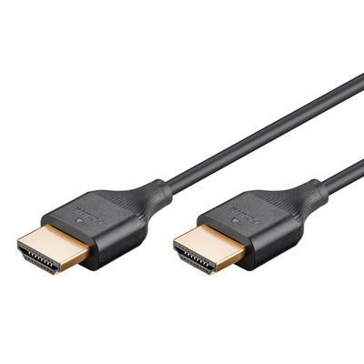 Product Καλώδιο HDMI Goobay 75292 με Ethernet, Slim, 4K/60Hz, 18 Gbps, 0.5M, Μαύρο base image
