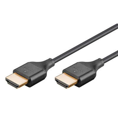 Product Καλώδιο HDMI Goobay 75297 με Ethernet, Slim, 8K/60Hz, 48 Gbps, 0.5M, Μαύρο base image