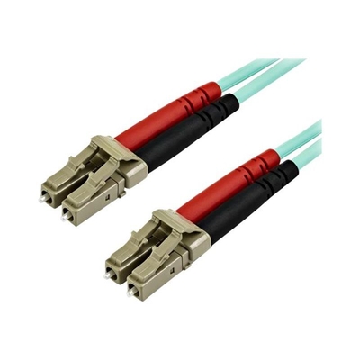 Product Καλώδιο Οπτικής Ίνας StarTech.com 10 m OM4 LC to LC Multimode Duplex Fiber Optic Patch Cable - Aqua - 50/125 base image