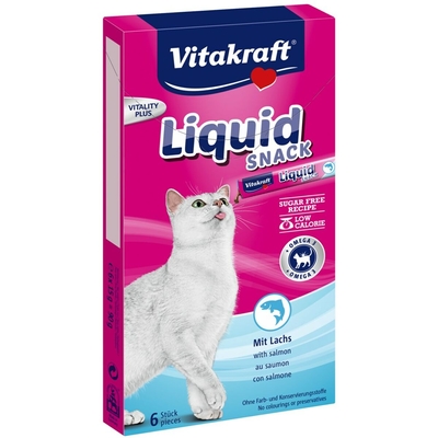 Product Snack for Cats Vitakraft Liquid Snack Salmon Κοτόπουλο Ψάρια Γουρούνι 90 g base image