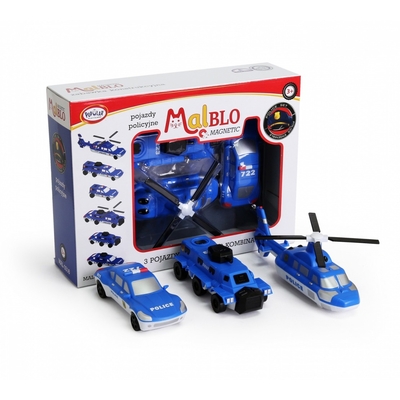 Product Αυτοκινητάκι Malik MalBlo Magnetic Police vehicles base image