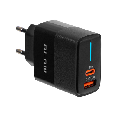 Product Φορτιστής Πρίζας Blow USB & USB-C με QC+PD 20W base image
