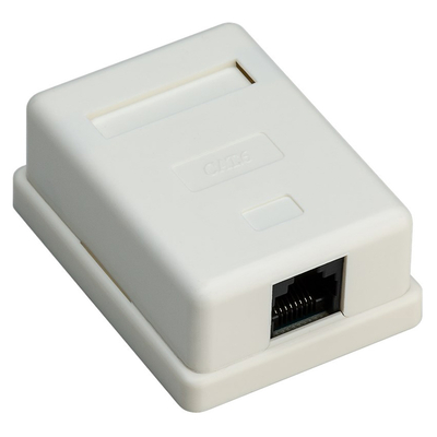 Product Πρίζα Δικτύου Goobay επιτοίχια 77632, 1 θύρα RJ45, CAT 6 UTP, λευκή base image