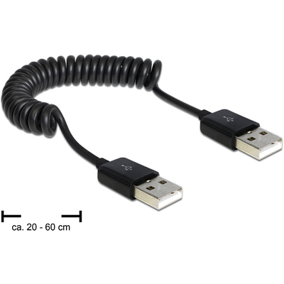 Product Καλώδιo USB DeLOCK 83239 0.6 m 2.0 A Black base image