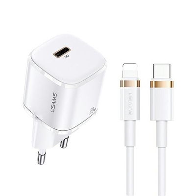 Product Φορτιστής Πρίζας Usams Usams Phone T36 1xusb-C+Lightning Pd3.0 base image