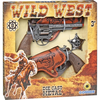 Product Παιδικό Όπλο Δράσης Pulio Cowboy Set 2 Gonher base image