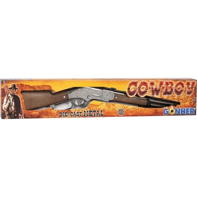 Product Παιδικό Όπλο Δράσης Pulio Metal Cowboy Shotgun 8 Rounds Gonher base image