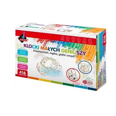Product Παιχνίδι Κατασκευής Klocki Małych Geniuszy - Słomki Midi 416 Elementów Askato  base image