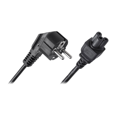 Product Καλώδιο Τροφοδοσίας Η/Υ 1.8m (τριφύλλι) (3x0,75) Schuko - IEC C5 base image