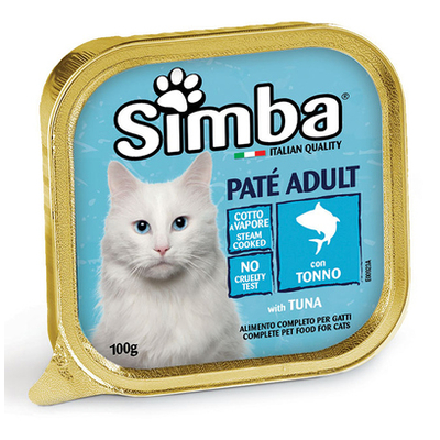 Product Υγρή Τροφή Γάτας Simba με πατέ τόνου, 100g base image
