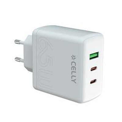 Product Φορτιστής Τοίχου Celly TC3GAN65WEVOWH Λευκό 65 W base image