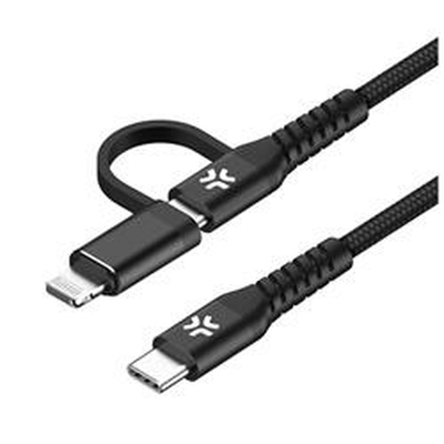 Product Καλώδιο USB-C Celly USBC2IN1BK 2 m Μαύρο base image