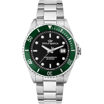 Product Ανδρικό Ρολόι Philip Watch R8253597086 Μαύρο Ασημί base image