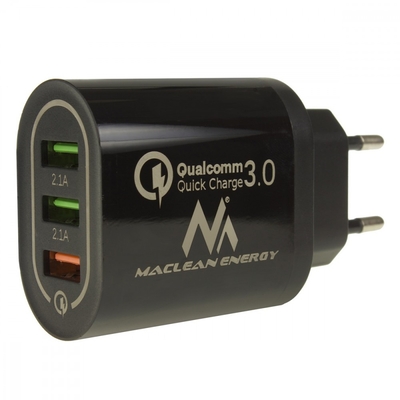 Product Φορτιστής Πρίζας Maclean Universal 3xUSB quick MCE479B base image