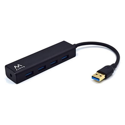 Product USB Hub Ewent EW1136 4 x USB 3.0 Μαύρο base image