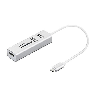 Product USB Hub Nilox NX090301141 Λευκό Ασημί base image