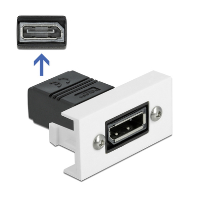 Product Αξεσουάρ Δικτύου Delock DisplayPort Easy 45 81305, 8K, 22.5x45mm, λευκό base image