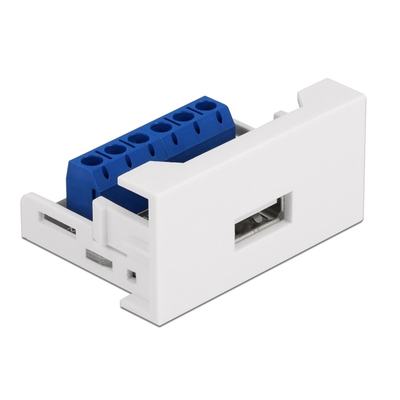Product Μικροηλεκτρονικά Delock USB σε terminal block Easy 45 81343, 22.5x45mm, λευκό base image